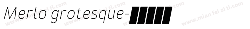 Merlo grotesque字体转换